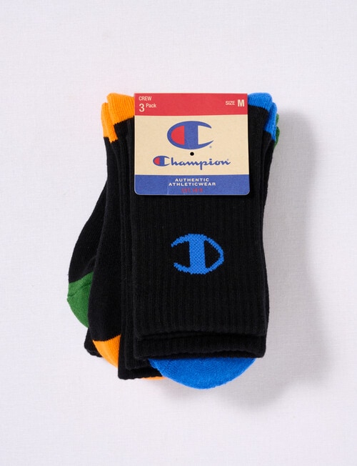Champion C Logo Crew Sock, 3-Pack, Assorted, S-L product photo View 02 L