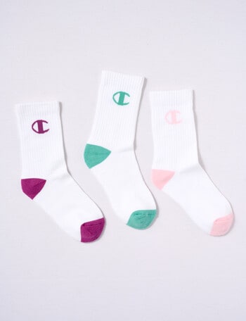 Champion C Logo Crew Sock, 3-Pack, Assorted, S-L product photo