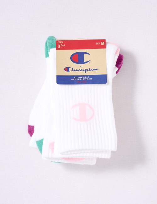 Champion C Logo Crew Sock, 3-Pack, Assorted, S-L product photo View 02 L