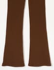 Switch Full Length Rib Flare Legging, Chocolate product photo View 02 S