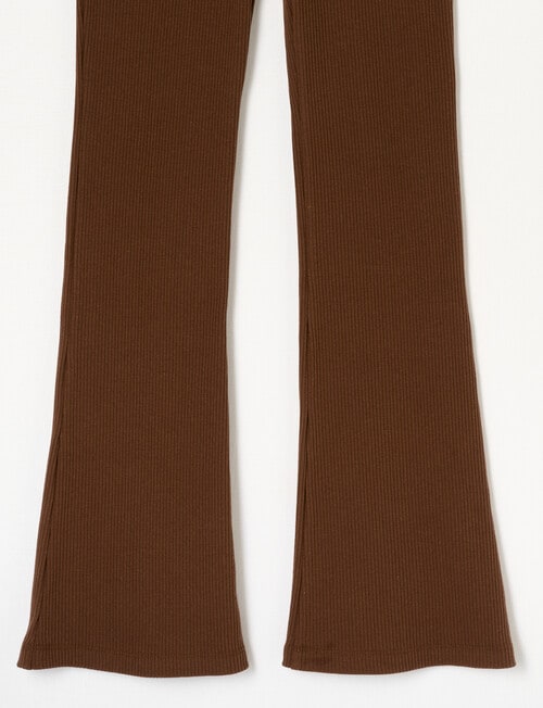 Switch Full Length Rib Flare Legging, Chocolate product photo View 02 L