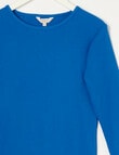 Switch Long Sleeve Rib Tee, Royal Blue product photo View 02 S