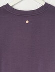 SUPERFIT GIRL Twist Front Sweatshirt, Midnight Purple product photo View 02 S