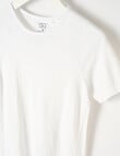 SUPERFIT GIRL Short Sleeve Seamfree Power Tee, White product photo View 02 S