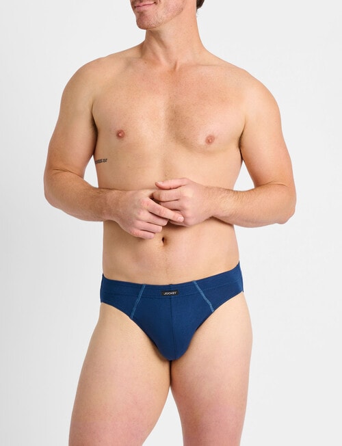 Jockey Cotton Brief, 4-Pack, Blue & Green product photo View 02 L