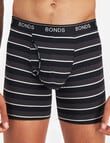 Bonds Guyfront Stripe Mid Trunk, 3-Pack, Black & Brown product photo View 02 S