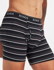 Bonds Guyfront Stripe Mid Trunk, 3-Pack, Black & Brown product photo View 03 S