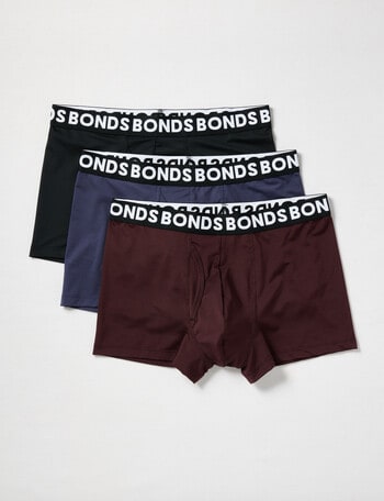Bonds Everyday Micro Trunk, 3-Pack, Black, Blue & Acai Berry product photo