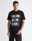 Calvin Klein Illusion Logo Tee, Black product photo View 02 S