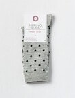 DS Socks Merino Spots Crew Socks, Light Grey & Black, 5-11 product photo View 02 S