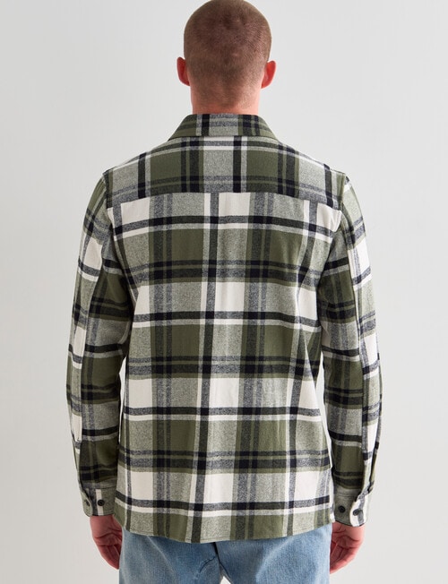 Tarnish Long Sleeve Check Shirt, Khaki product photo View 02 L