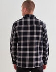 Tarnish Long Sleeve Check Shirt, Black product photo View 02 S
