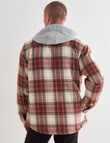 Tarnish Hooded Overshirts, Ruby product photo View 02 S