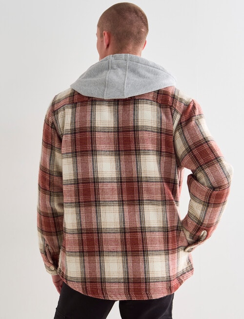 Tarnish Hooded Overshirts, Ruby product photo View 02 L