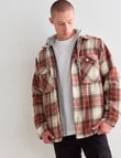 Tarnish Hooded Overshirts, Ruby product photo View 04 S