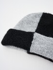 Whistle Accessories ColourBlock Beanie, Grey & Black product photo View 02 S