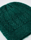 Boston + Bailey Chevron Knit Beanie, Forest product photo View 02 S