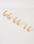 Earsense Thick J Hoop Trio, Imitation Gold product photo View 02 S