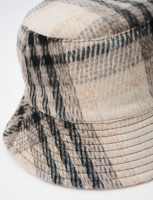 Zest Check Bucket Hat, Black & Grey product photo View 02 L