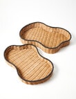 M&Co Lake Rattan Tray, Small product photo View 04 S
