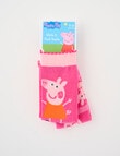 Licensed Peppa Pig Rainbow Crew Sock, 2-Pack, Pink product photo View 02 S