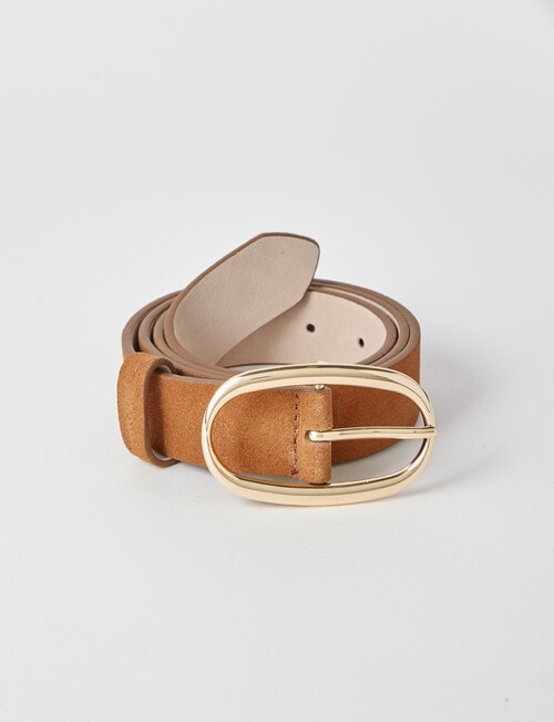 Whistle Accessories Suede Belt, Tan product photo View 02 L