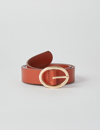 Whistle Accessories Leather Belt, Brown product photo