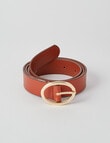 Whistle Accessories Leather Belt, Brown product photo View 02 S