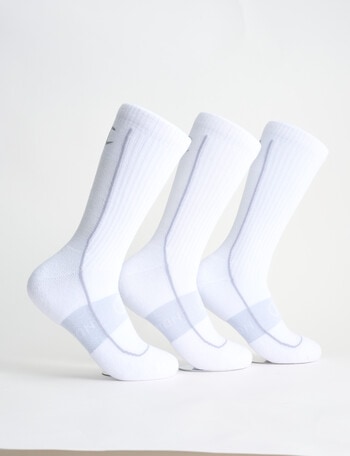 Champion C-Fit Crew Sock, 3-Pack, White product photo