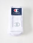 Champion C-Fit Crew Sock, 3-Pack, White product photo View 02 S