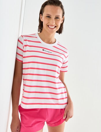 Champion Boxy Stripe Tee, Red Zeppelin product photo