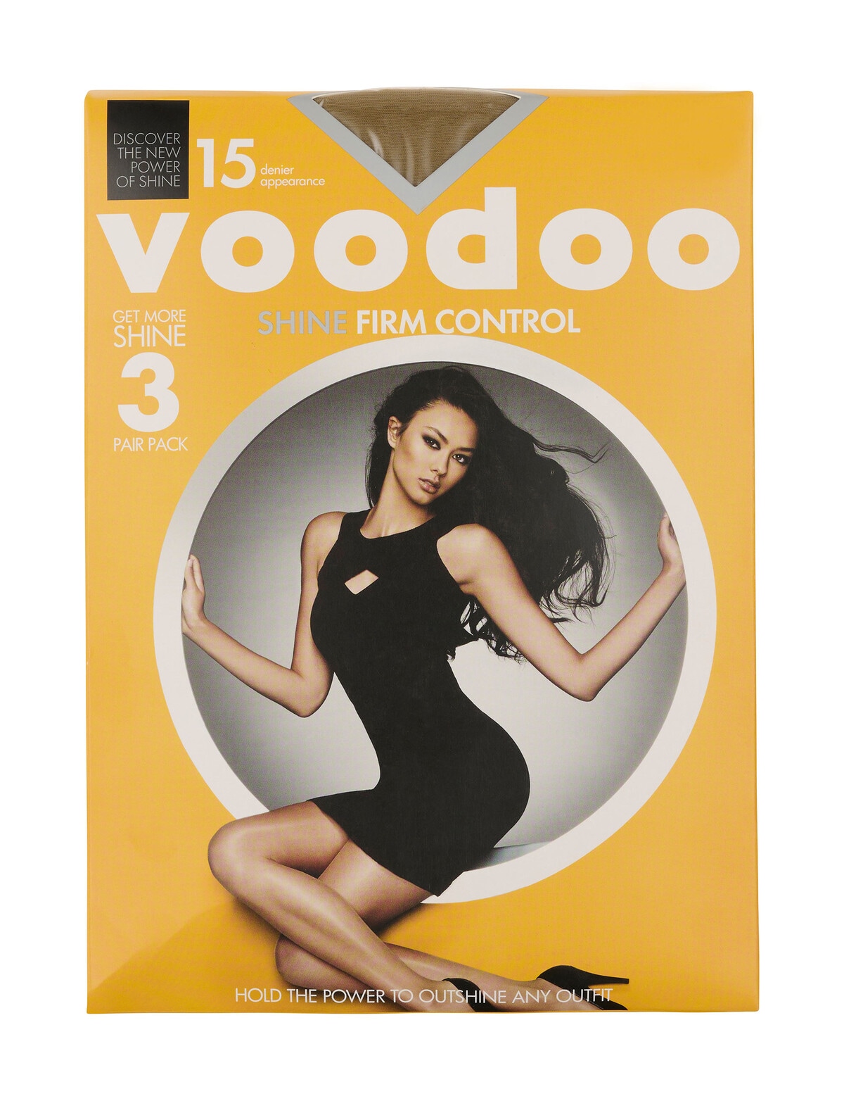 Voodoo Shine Firm Control Sheers 15D, 3-Pack, Celestial - Hosiery