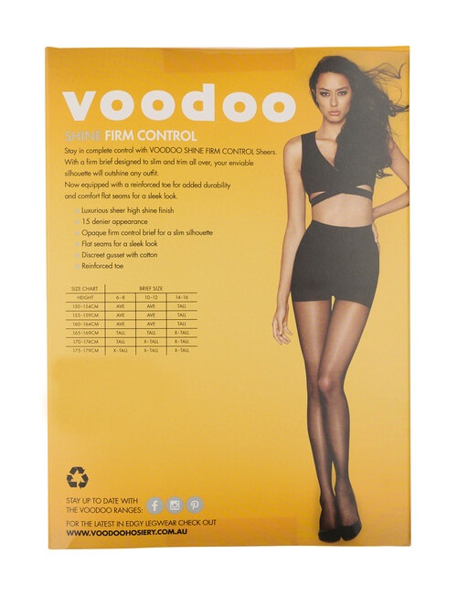 Voodoo Shine Firm Control Sheers 15D, 3-Pack, Black Magic product photo View 02 L