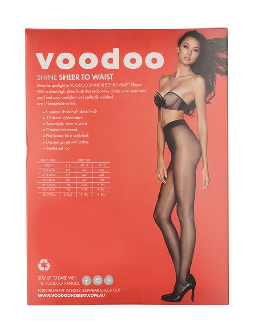 Voodoo Shine Sheer to Waist Pantyhose 15D, 3-Pack, Jabou product photo View 02 L
