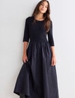 Mineral Harley Knitwear Woven Dress, Black product photo View 05 S