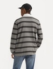 Levis Jaquard Stripe Rugby Long Sleeve T Shirt, Monogrey product photo View 03 S