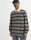 Levis Jaquard Stripe Rugby Long Sleeve T Shirt, Monogrey product photo View 04 S