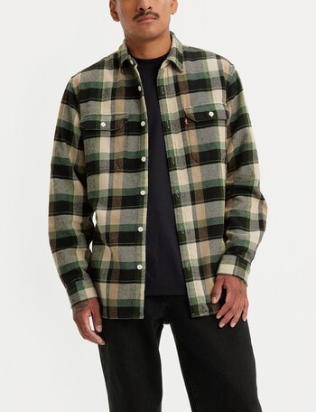 Levis Meteorite Long Sleeve Shirt, Green Check product photo