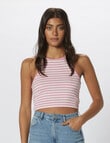 ONLY Belia Sleeveless Crop Top, Begonia Pink product photo
