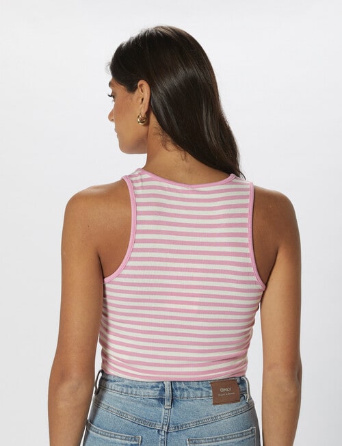 ONLY Belia Sleeveless Crop Top, Begonia Pink product photo View 02 L