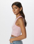 ONLY Belia Sleeveless Crop Top, Begonia Pink product photo View 03 S
