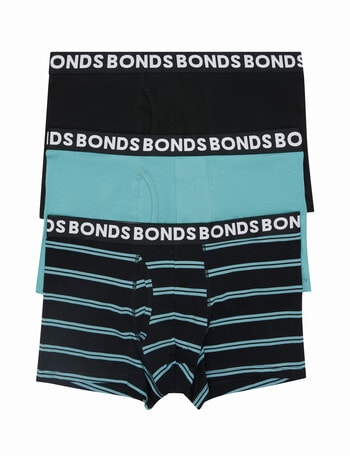 Bonds Everyday Stripe Trunk, 3-Pack, Black, Salt Water & Stripe Code product photo