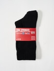 DS Socks Springer Cotton-Blend CoolMax Socks, Black product photo View 02 S