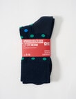 DS Socks Springer Merino-Blend Health Sock, Navy Spot product photo View 02 S