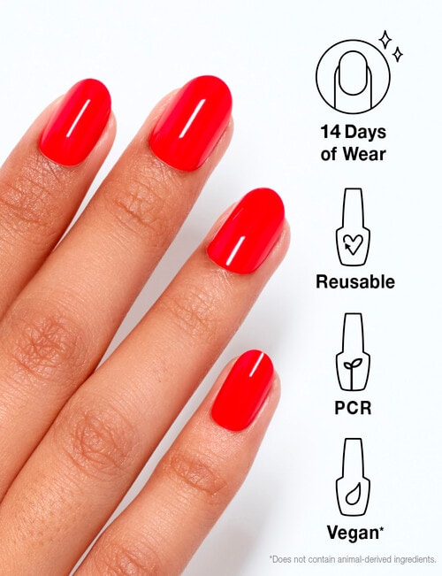 OPI xPRESS/ON Iconic Shades, Cajun Shrimp, Short product photo View 02 L