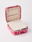 Whistle Accessories Floral Print Square Jewellery Box, Pink product photo View 03 S