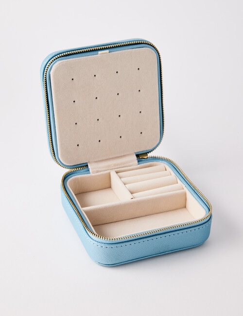 Whistle Accessories Square Jewellery Box, Blue product photo View 02 L