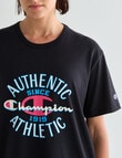 Champion Graphic Over Sized T-Shirt, Black product photo View 04 S