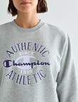 Champion Graphic Crewneck Sweatshirt, Oxford Heather product photo View 04 S