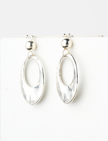 Whistle Accessories Molten Ring Dangle Earring, Imitation Silver product photo